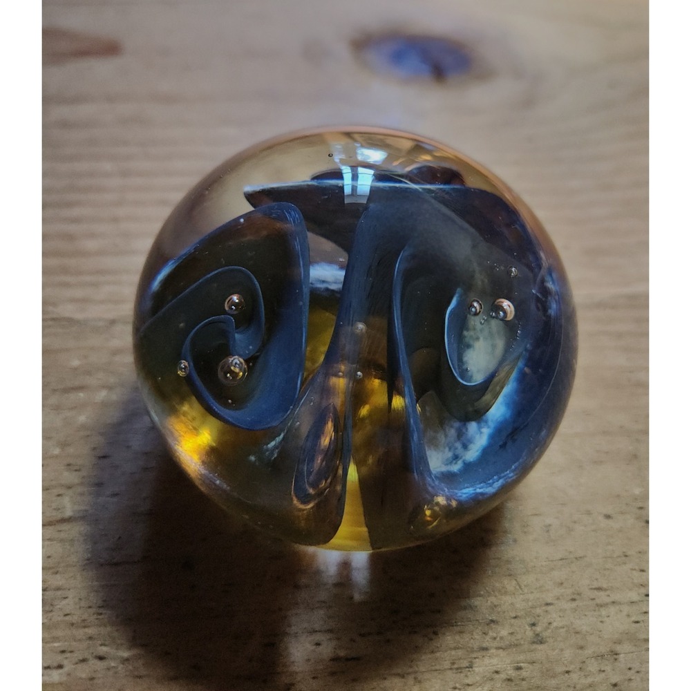 VTG Michael Nourot Studio Art Glass Paperweight Signed Circa 1976